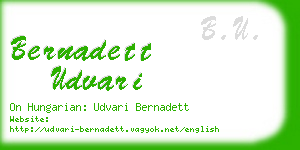 bernadett udvari business card